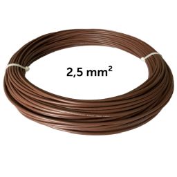 Vodič hnedý 2,5 mm², návin 25 m